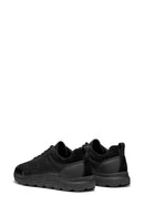 Geox Men's Black Spherica Lace-up Leather Sneaker | Derimod Geox Men's Black Spherica Lace-up Leather Sneaker | Derimod