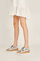 Women's High-Sole Silver Shoes | Derimod Women's High-Sole Silver Shoes | Derimod