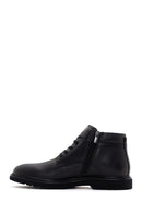 Men's Black Zippered Casual Leather Boots | Derimod Men's Black Zippered Casual Leather Boots | Derimod