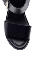 Women's High-Sole Leather Sandals | Derimod Women's High-Sole Leather Sandals | Derimod