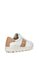 Geox Women White D Spherica Ecub - 1 A - Na + Pr.Sy Laced Leather Sneaker | Derimod Geox Women White D Spherica Ecub - 1 A - Na + Pr.Sy Laced Leather Sneaker | Derimod