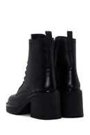 Women's Black Leather Heeled Boots | Derimod Women's Black Leather Heeled Boots | Derimod