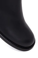Woman Black Zip Closure Thick-Heeled Leather Boots | Derimod Woman Black Zip Closure Thick-Heeled Leather Boots | Derimod