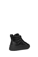 Geox Girls Black Laquinny Lace-Up Fabric Ankle Sneakers | Derimod Geox Girls Black Laquinny Lace-Up Fabric Ankle Sneakers | Derimod