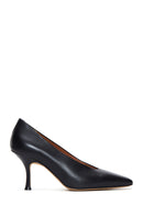 Women's Black Leather Thin Heeled Shoes | Derimod Women's Black Leather Thin Heeled Shoes | Derimod