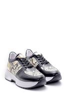 Kadn Yılan Derisi Detaylı Sneaker | Derimod Kadn Yılan Derisi Detaylı Sneaker | Derimod