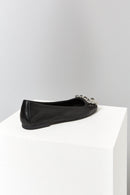 Stoned Women's Leather Ballerinas | Derimod Stoned Women's Leather Ballerinas | Derimod