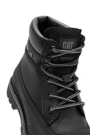 Caterpillar Men's Black Colorado Galosh WP Lace-Up Leather Combat Boots | Derimod Caterpillar Men's Black Colorado Galosh WP Lace-Up Leather Combat Boots | Derimod