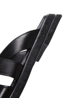 Kadın Siyah Deri Comfort Terlik | Derimod Kadın Siyah Deri Comfort Terlik | Derimod