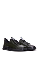 Erkek Haki Deri Casual Sneaker | Derimod Erkek Haki Deri Casual Sneaker | Derimod