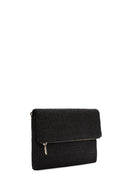 Women's Black Long Chain Strap Straw Clutch Bag | Derimod Women's Black Long Chain Strap Straw Clutch Bag | Derimod