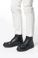 Geox Men's Black Lagorai + Grip Abx Laced Waterproof Leather Casual Boots | Derimod Geox Men's Black Lagorai + Grip Abx Laced Waterproof Leather Casual Boots | Derimod