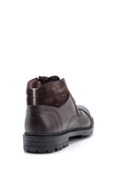 Men's Suede Detailed Leather Boots | Derimod Men's Suede Detailed Leather Boots | Derimod