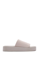 Women's Gray Thick Soled Slippers | Derimod Women's Gray Thick Soled Slippers | Derimod