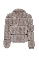 Melrose Women's Mink Teddy Leather Coat | Derimod Melrose Women's Mink Teddy Leather Coat | Derimod