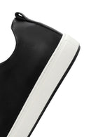 Erkek Siyah Bağcıklı Deri Sneaker | Derimod Erkek Siyah Bağcıklı Deri Sneaker | Derimod