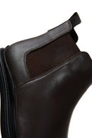 Men's Brown Leather Casual Chelsea Flat Boots | Derimod Men's Brown Leather Casual Chelsea Flat Boots | Derimod