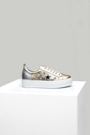 Yıldız Detaylı Gold Kadın Deri Sneaker | Derimod Yıldız Detaylı Gold Kadın Deri Sneaker | Derimod