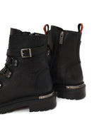 Harley Davidson Woman Black Camiel Zip Closure Leather Boots | Derimod Harley Davidson Woman Black Camiel Zip Closure Leather Boots | Derimod