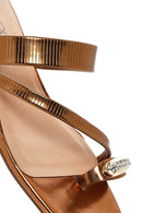 Kadın Bronz Taşlı Metalik Terlik | Derimod Kadın Bronz Taşlı Metalik Terlik | Derimod