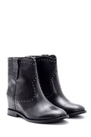 Women's Studded Detailed Leather Boots | Derimod Women's Studded Detailed Leather Boots | Derimod