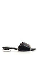 Women's Metal Heeled Colorful Stone Slippers | Derimod Women's Metal Heeled Colorful Stone Slippers | Derimod