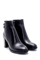 Women's Leather Buckle Detailed Heeled Boots | Derimod Women's Leather Buckle Detailed Heeled Boots | Derimod