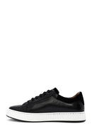 Erkek Siyah Bağcıklı Deri Sneaker | Derimod Erkek Siyah Bağcıklı Deri Sneaker | Derimod
