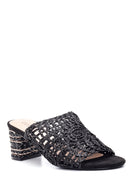 Women's Braided Heeled Slippers | Derimod Women's Braided Heeled Slippers | Derimod