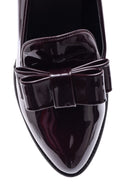 Women's Heel Detailed Bow Patent Leather Shoes | Derimod Women's Heel Detailed Bow Patent Leather Shoes | Derimod