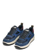 Geox Men Navy U Spherica 4X4 B Abx C - Suede Lace-Up Thick-Soled Fabric Sneaker | Derimod Geox Men Navy U Spherica 4X4 B Abx C - Suede Lace-Up Thick-Soled Fabric Sneaker | Derimod