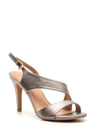 Kadın Gümüş Topuklu Ayakkabı | Derimod Kadın Gümüş Topuklu Ayakkabı | Derimod