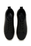 Men's Green Lace-up Leather Sneaker | Derimod Men's Green Lace-up Leather Sneaker | Derimod