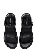 Kadın Siyah Comfort Sandalet | Derimod Kadın Siyah Comfort Sandalet | Derimod