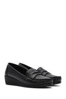 Kadın Siyah Dolgu Topuklu Loafer | Derimod Kadın Siyah Dolgu Topuklu Loafer | Derimod