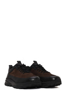 Male Brown Lace-Up Thick-Soled Leather Casual Sneaker | Derimod Male Brown Lace-Up Thick-Soled Leather Casual Sneaker | Derimod