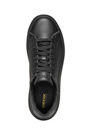 Geox Men's Black Spherica Ec4.1 Lace-Up Leather Sneakers | Derimod Geox Men's Black Spherica Ec4.1 Lace-Up Leather Sneakers | Derimod