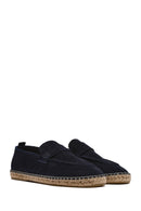 Men's Navy Blue Suede Leather Espadrille | Derimod Men's Navy Blue Suede Leather Espadrille | Derimod