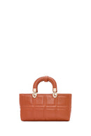 Kadın Turuncu Uzun Askılı Kapitone Mini Kol Çantası | Derimod Kadın Turuncu Uzun Askılı Kapitone Mini Kol Çantası | Derimod