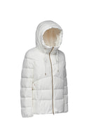 Geox Kadın Beyaz W Dalyla Kapüşonlu Mont | Derimod Geox Kadın Beyaz W Dalyla Kapüşonlu Mont | Derimod