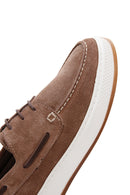 Men's Mink Lace-Up Suede Leather Casual Shoes | Derimod Men's Mink Lace-Up Suede Leather Casual Shoes | Derimod