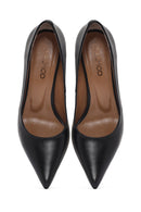 Kadın Siyah İnce Topuklu Deri Stiletto | Derimod Kadın Siyah İnce Topuklu Deri Stiletto | Derimod