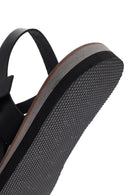 Women's Black Ankle Strap Leather Sandals | Derimod Women's Black Ankle Strap Leather Sandals | Derimod