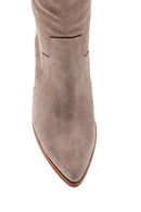 Women's Suede Leather Heeled Cowboy Boots | Derimod Women's Suede Leather Heeled Cowboy Boots | Derimod