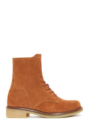 Women's Tan Suede Leather Boots | Derimod Women's Tan Suede Leather Boots | Derimod
