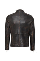 Kobe Men's Bronze Leather Jacket | Derimod Kobe Men's Bronze Leather Jacket | Derimod