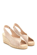 Kadın Casual Dolgu Topuk Deri Espadril | Derimod Kadın Casual Dolgu Topuk Deri Espadril | Derimod