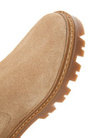 Women's Beige Suede Leather Chelsea Boots | Derimod Women's Beige Suede Leather Chelsea Boots | Derimod