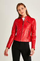 Kylie Kadın Deri Ceket | Derimod Kylie Kadın Deri Ceket | Derimod