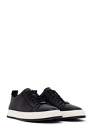 Male Black Lace-Up Leather Sneaker | Derimod Male Black Lace-Up Leather Sneaker | Derimod